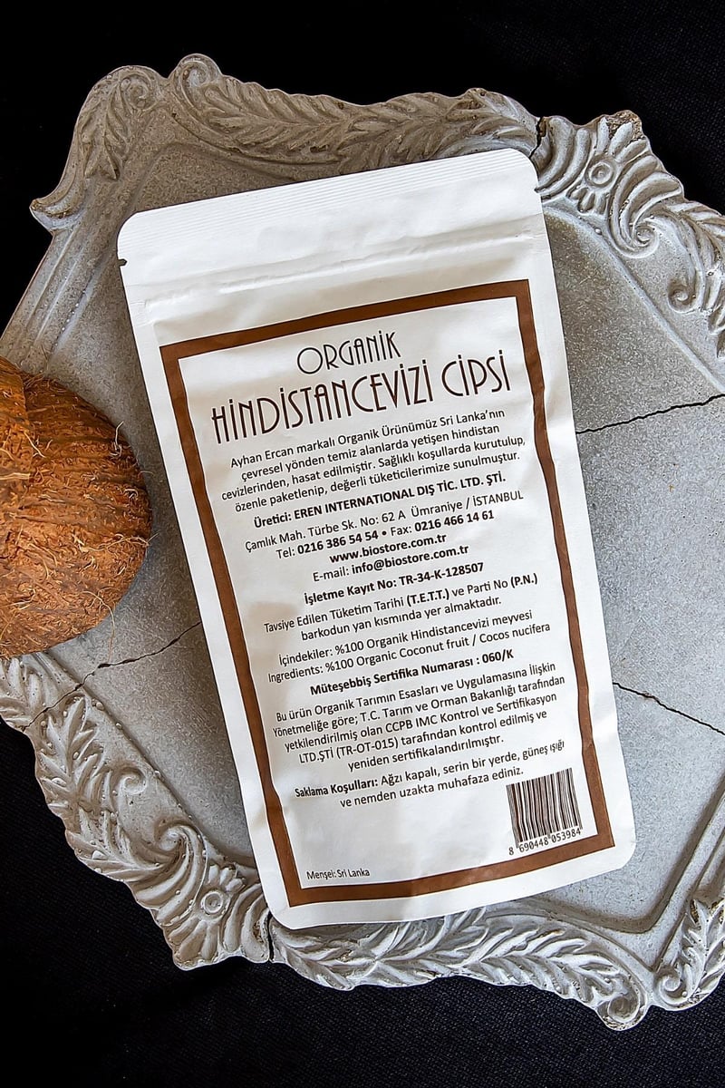 Organik Hindistan Cevizi Cipsi 90 G