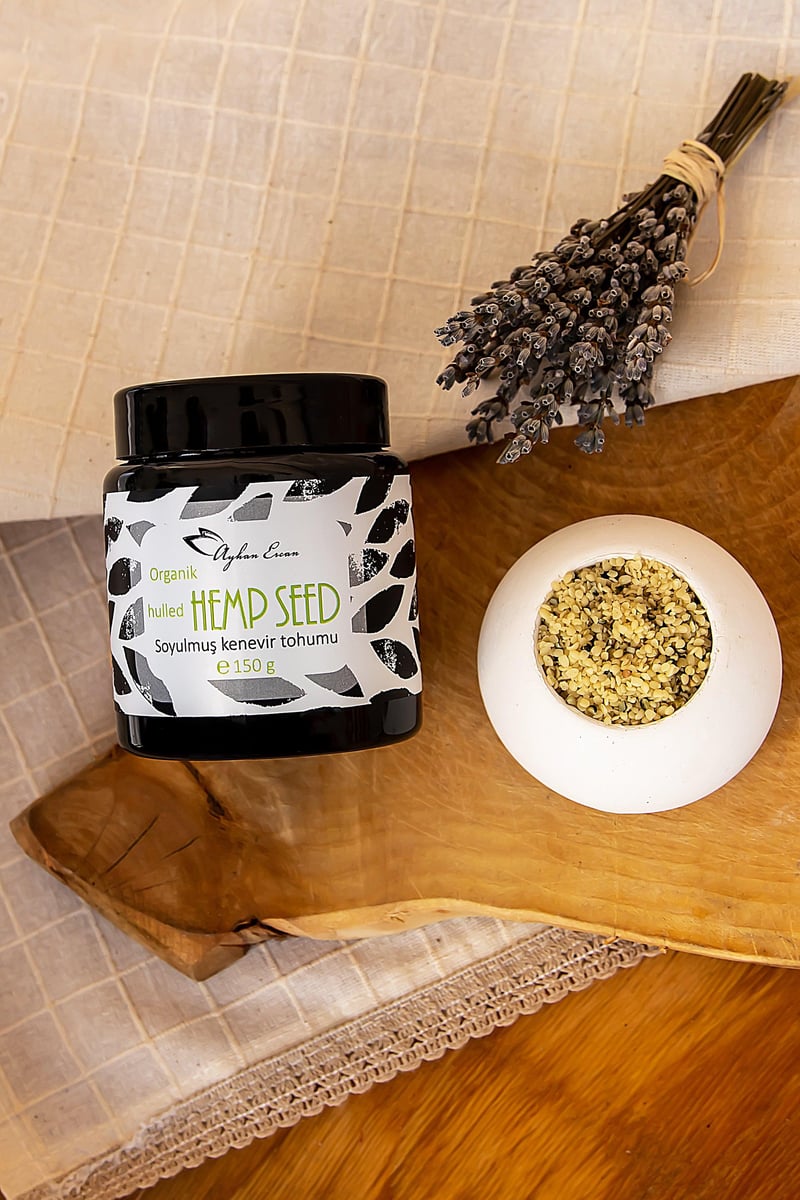 Organik Hulled Hemp Seed Soyulmuş Kenevir Tohumu 150 G