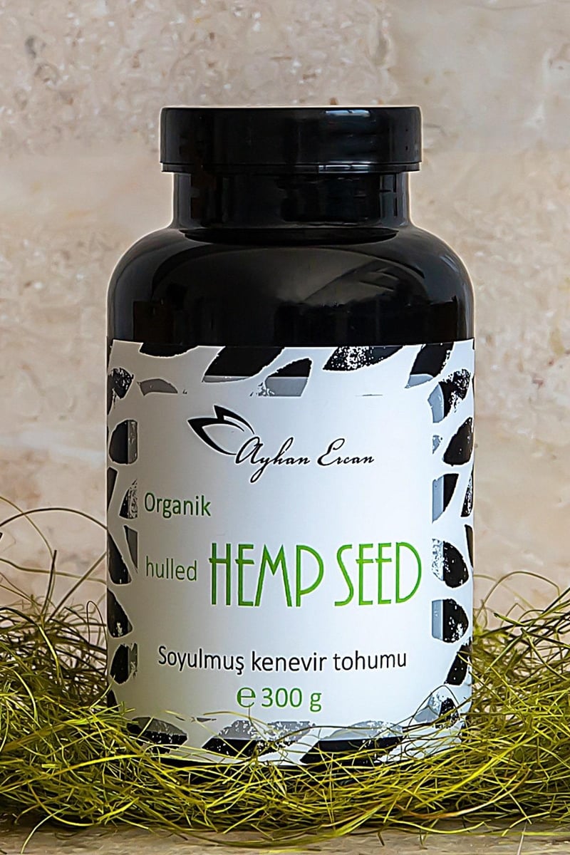 Organik Hulled Hemp Seed Soyulmuş Kenevir Tohumu 300 G