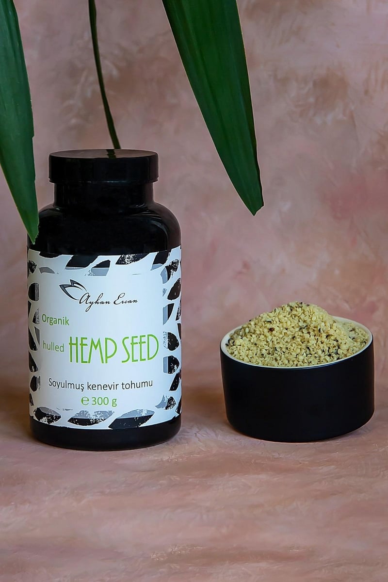Organik Hulled Hemp Seed Soyulmuş Kenevir Tohumu 300 G