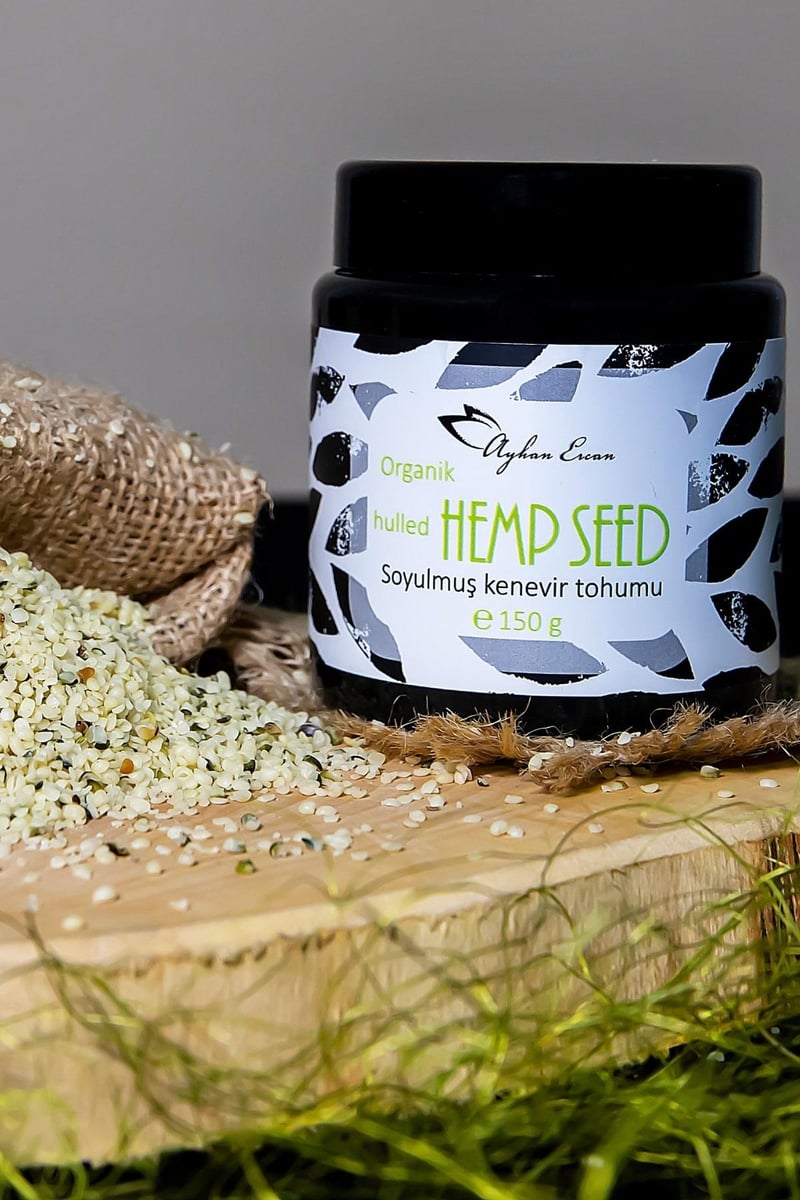 Organik Hulled Hemp Seed Soyulmuş Kenevir Tohumu 150 G