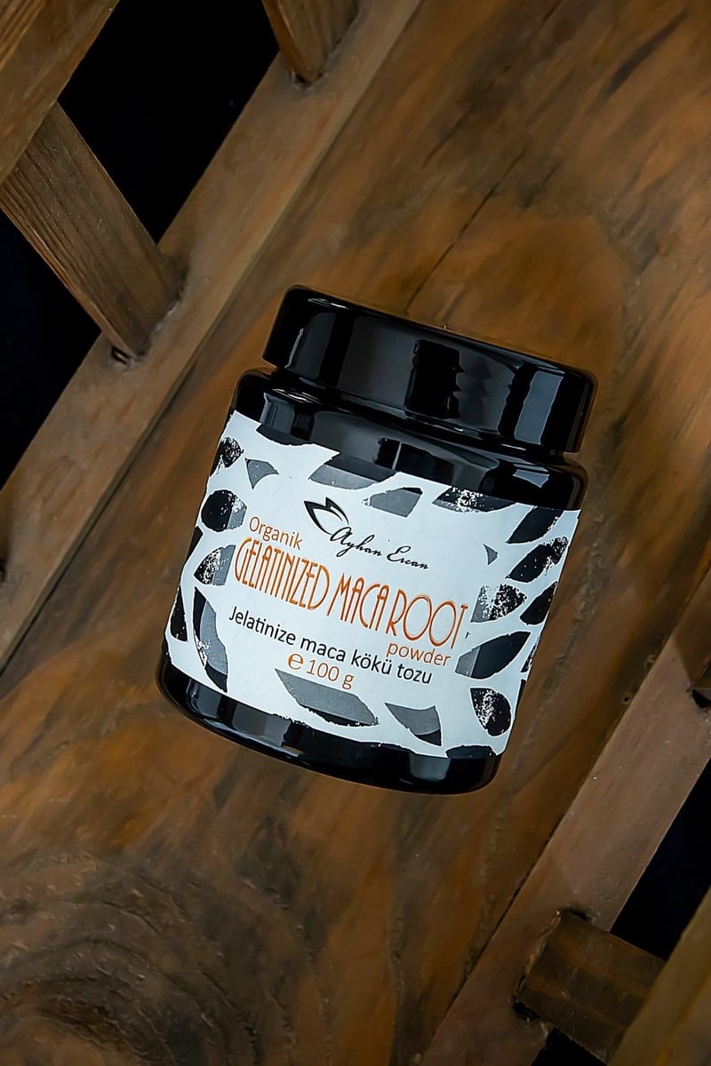 Organik Jelatinize Maca Kökü Tozu 100 G 