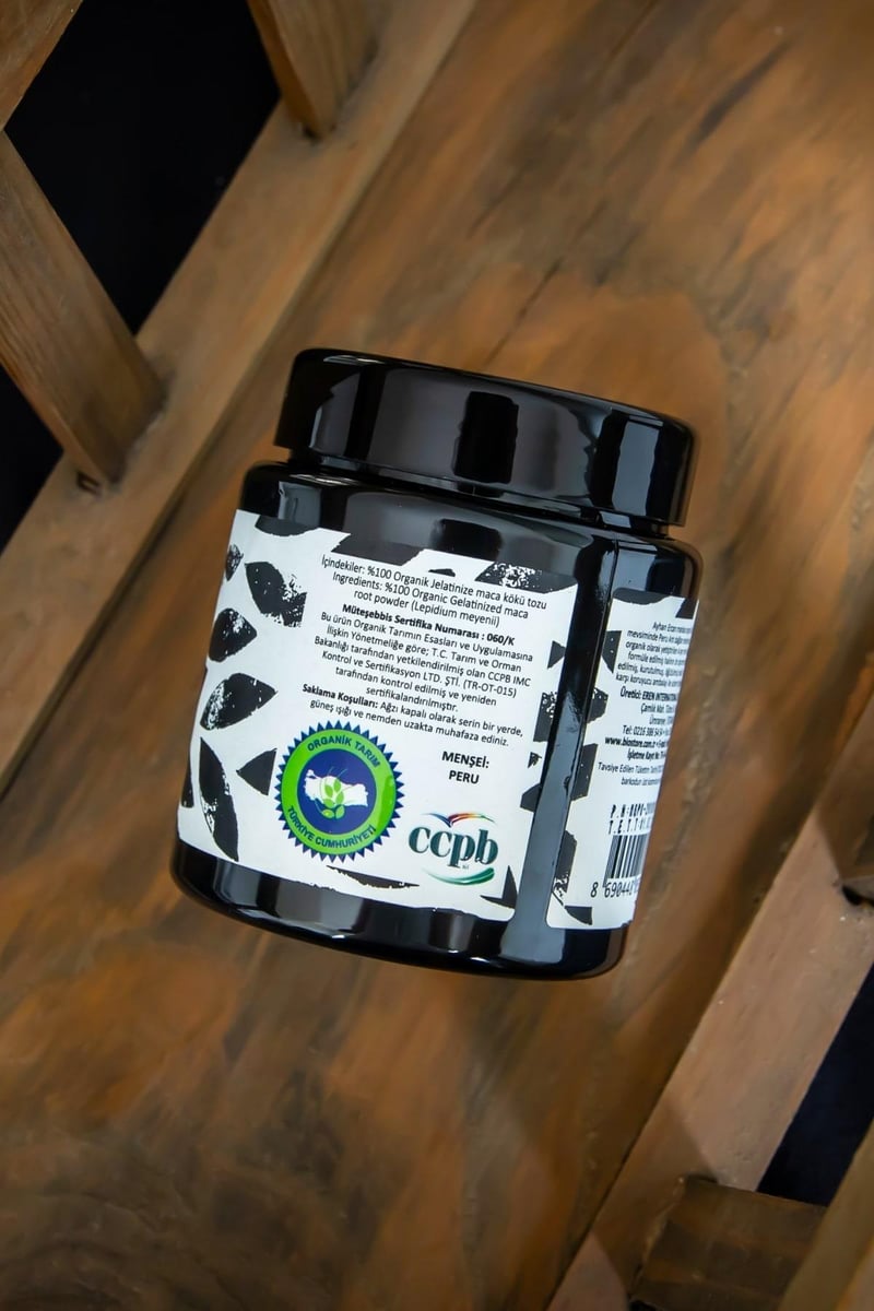 Organik Jelatinize Maca Kökü Tozu 100 G 