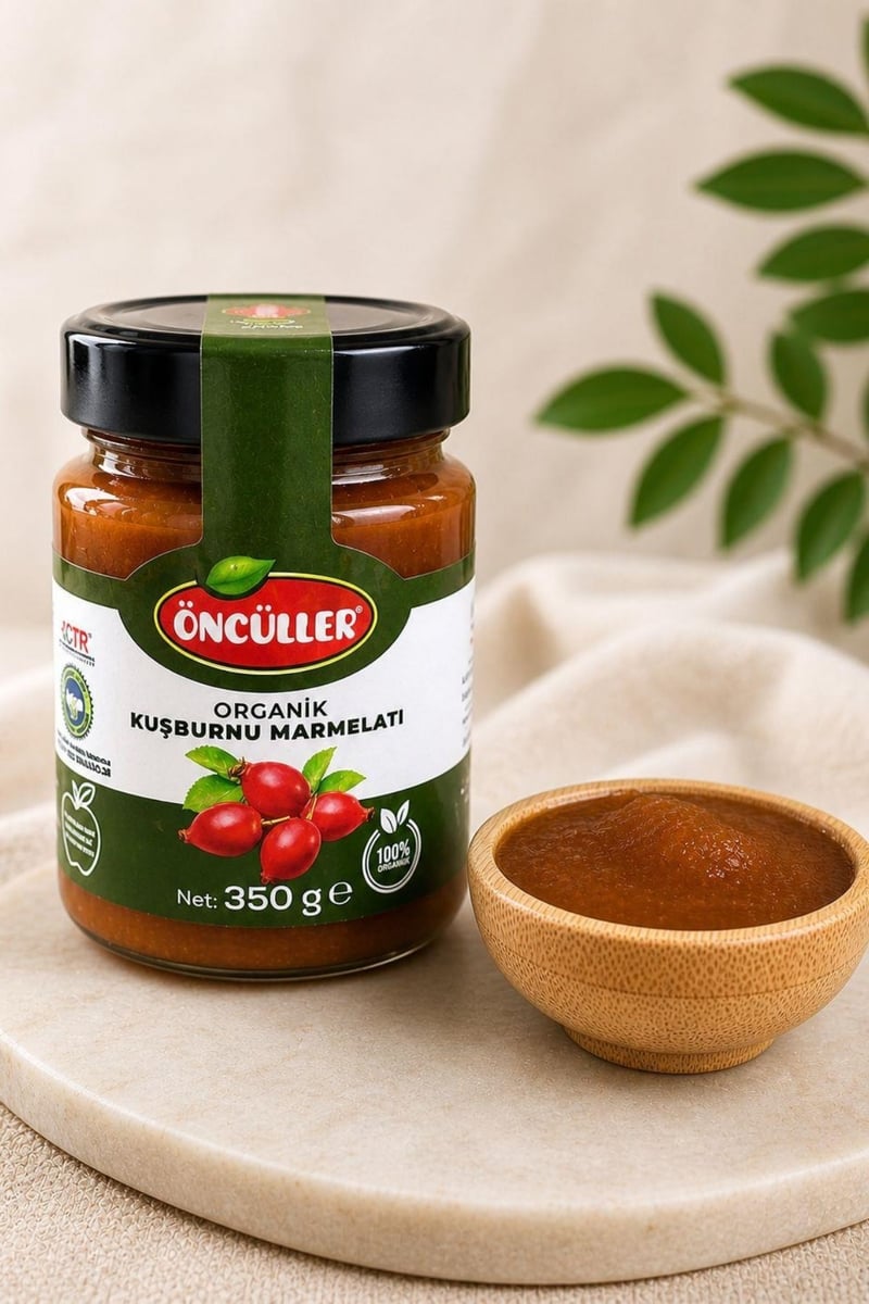 Organik Kuşburnu Marmelatı 350 G