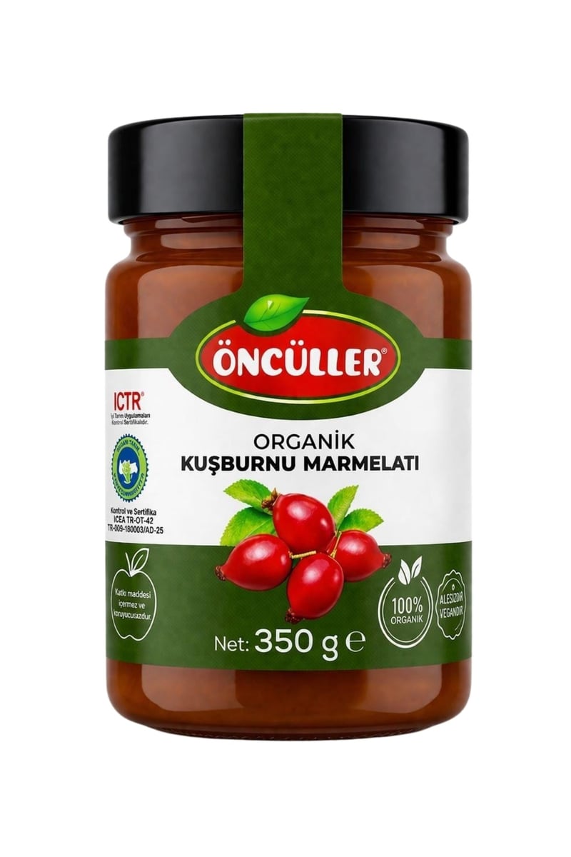 Organik Kuşburnu Marmelatı 350 G
