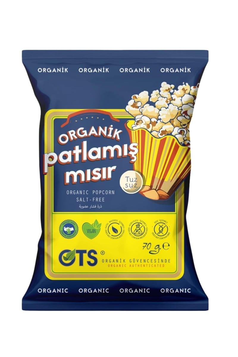 Organik Patlamış Mısır 70 G