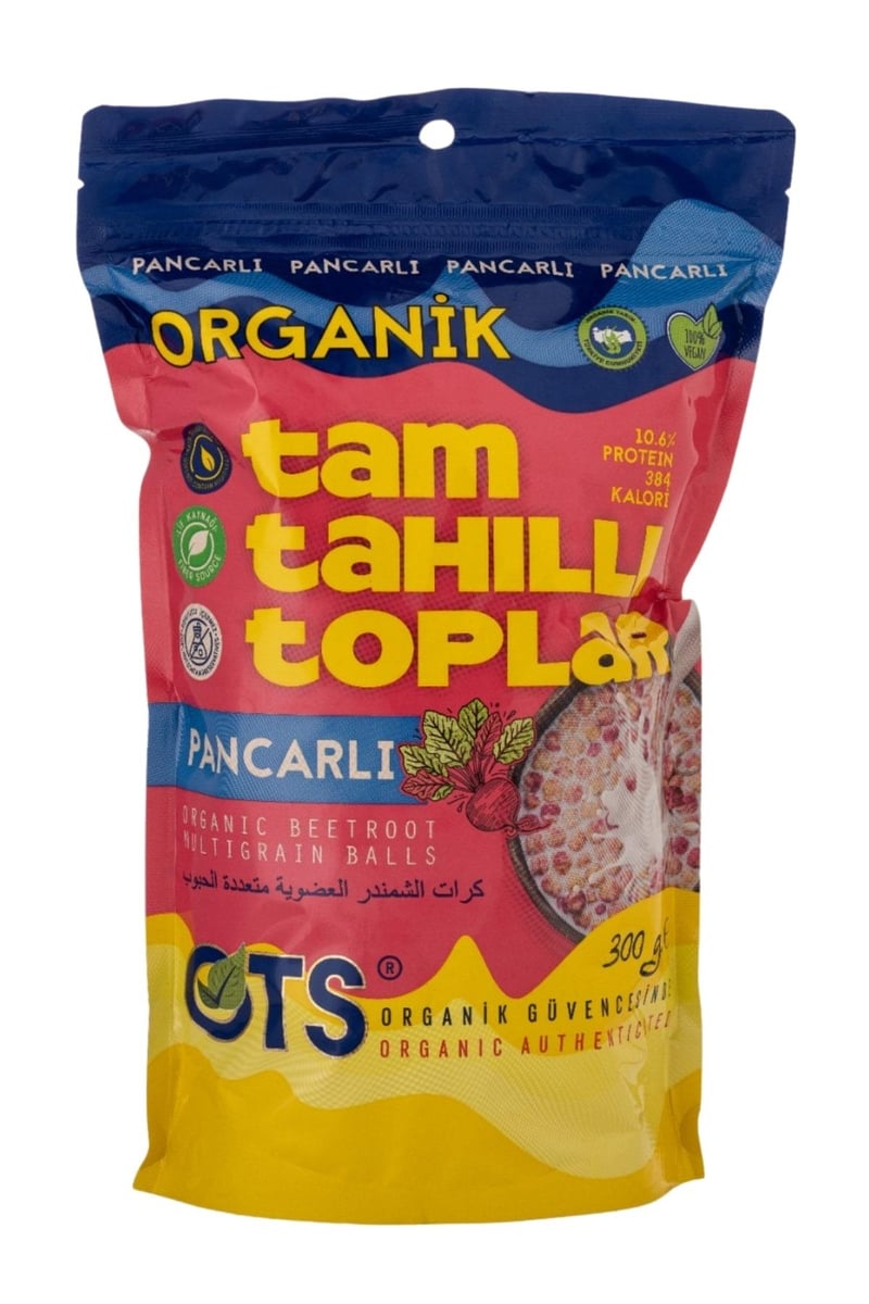 Organik Tam Tahıllı Pancarlı Toplar 300 G