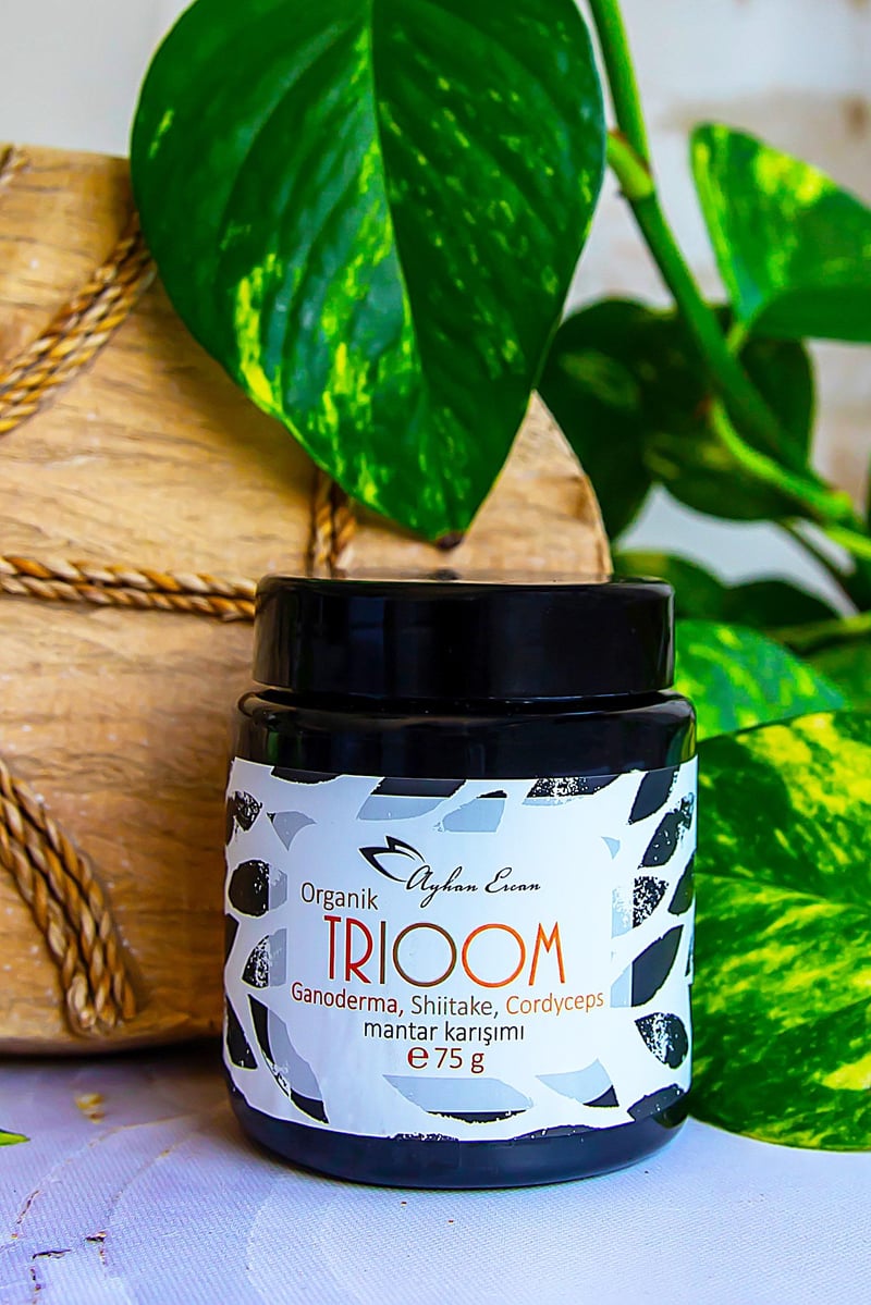 Organik Trioom 75 G (Reishi, Shiitake, Cordyceps Mantarları) 