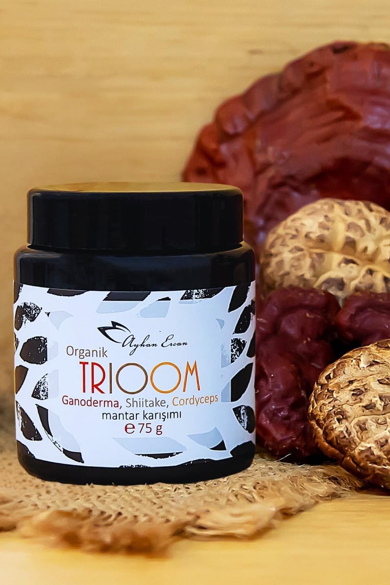 Organik Trioom 75 G (Reishi, Shiitake, Cordyceps Mantarları) 