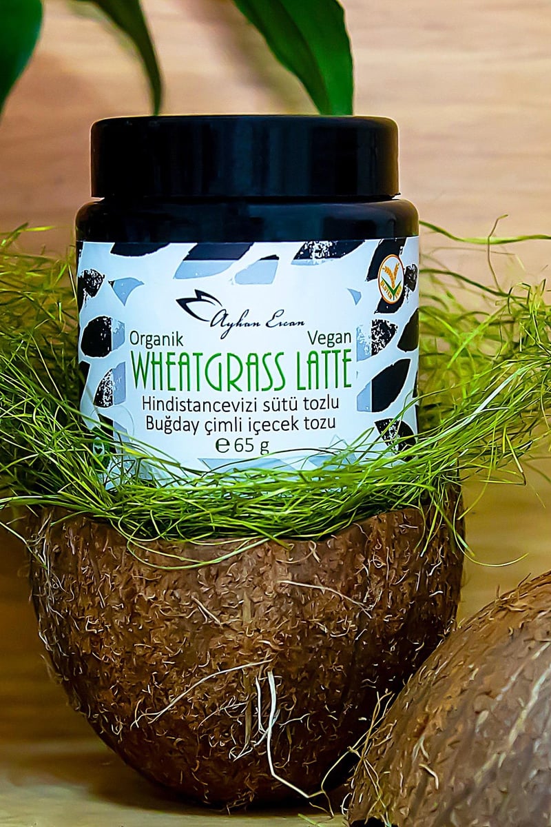 Organik Wheatgrass Latte Buğday Çimi İçecek Tozu 65 G
