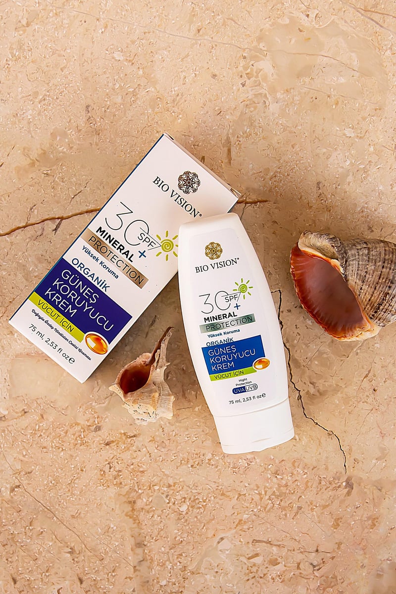 SPF 30+ Organik Vücut için Güneş Koruyucu Kremi 75 ml