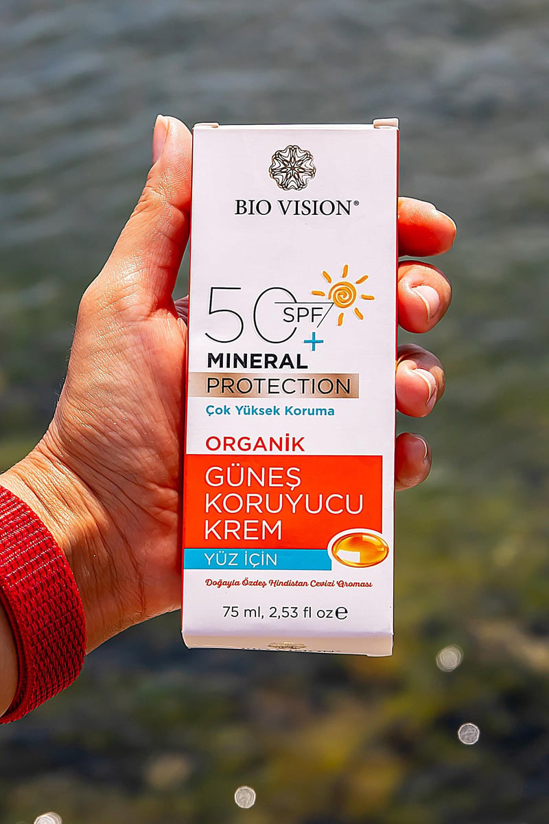 SPF 50+ Organik Yüz için Güneş Koruyucu Kremi 75 ml
