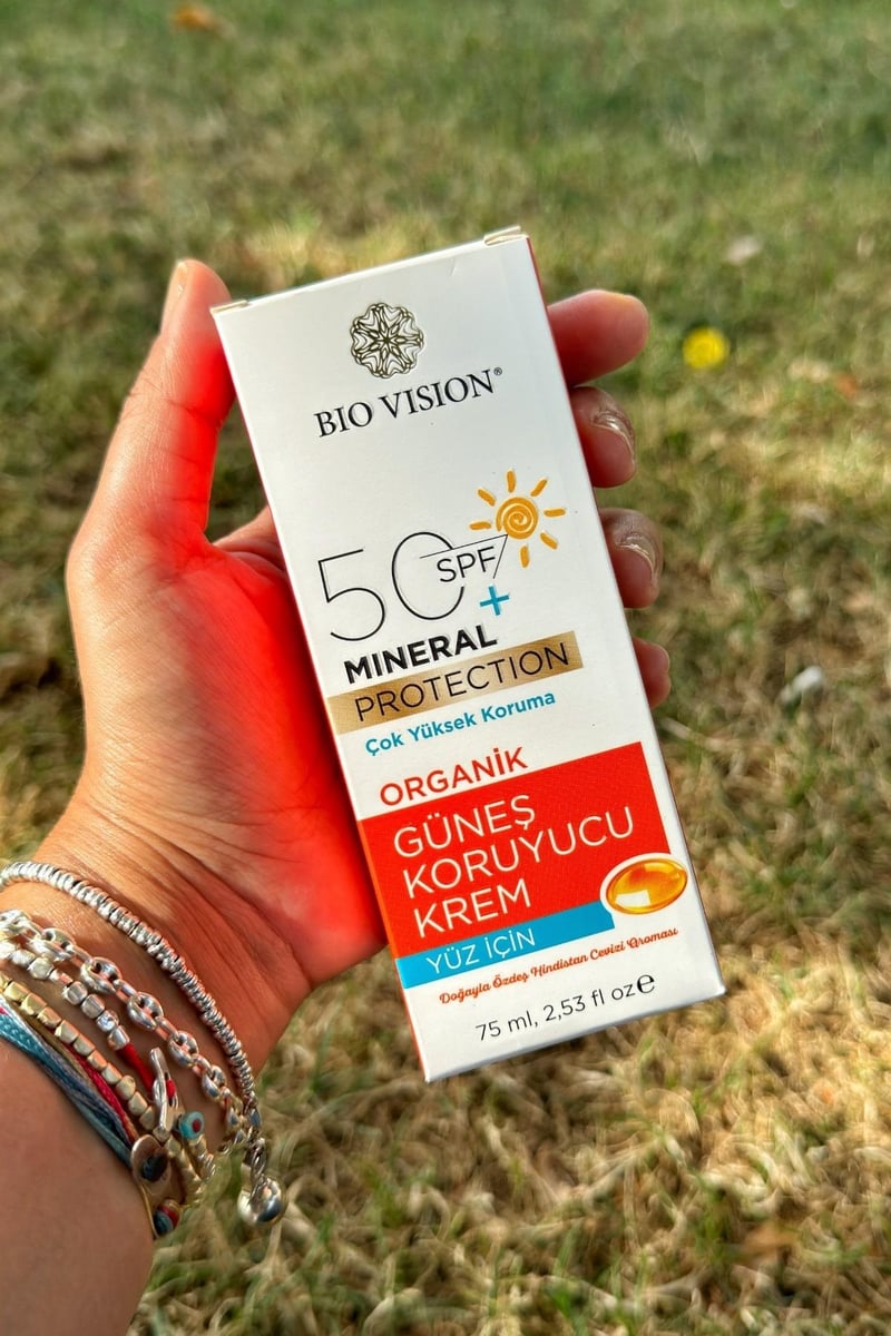 SPF 50+ Organik Yüz için Güneş Koruyucu Kremi 75 ml