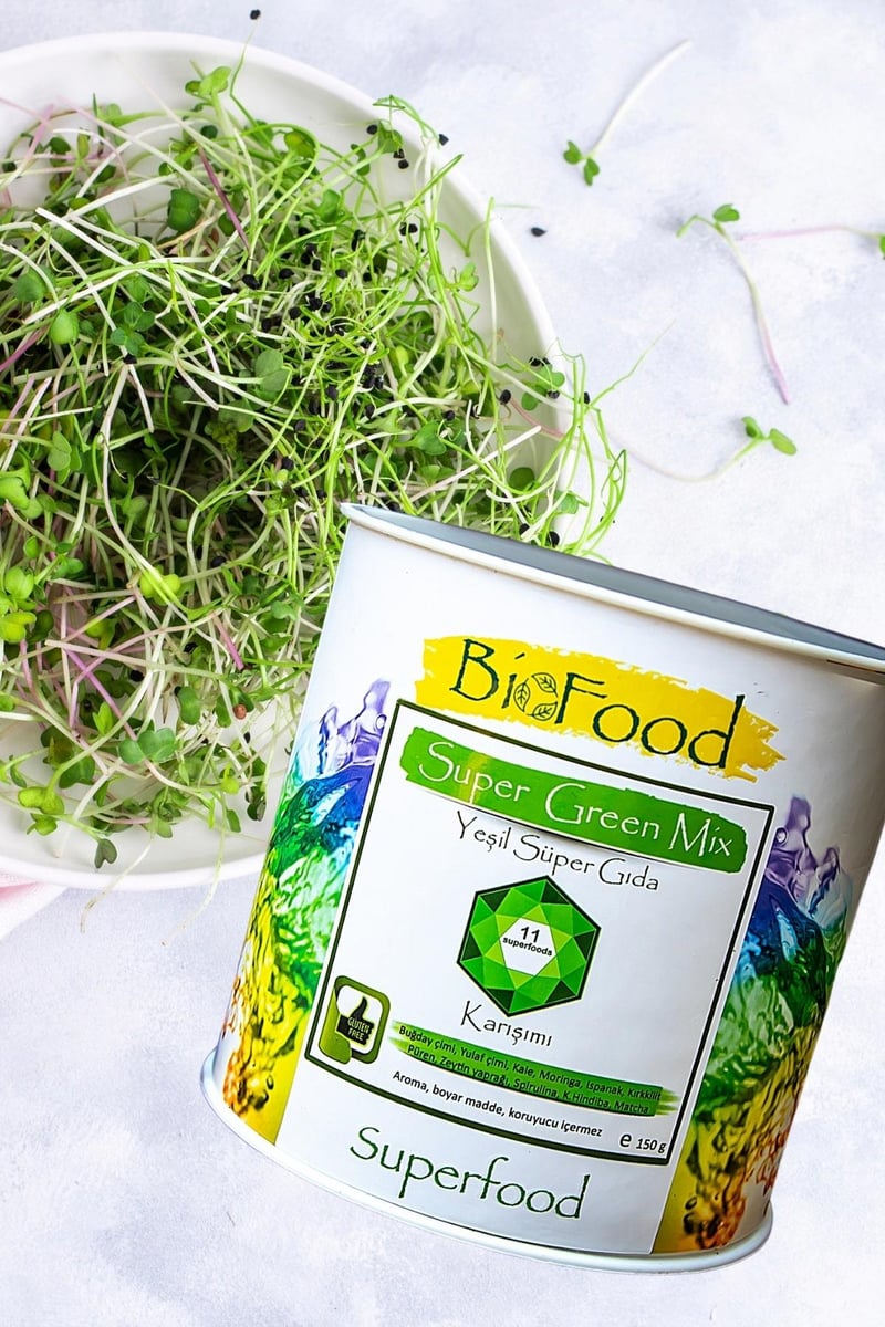 Süper Green Mix Glutensiz Yeşil Sebze Karışımı İçecek Tozu 150 G