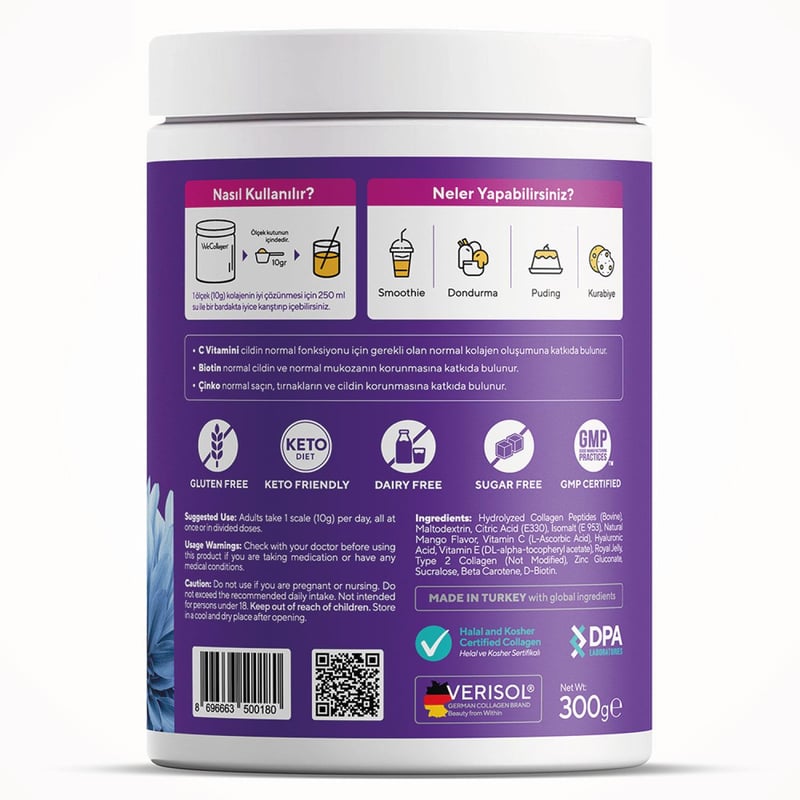 WeCollagen Tip 1-2-3 Toz Kolajen 300 g