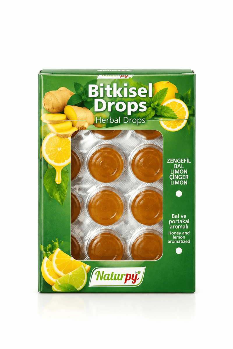 Zencefil, Nane ve Limonlu Bitkisel Drops 30 G