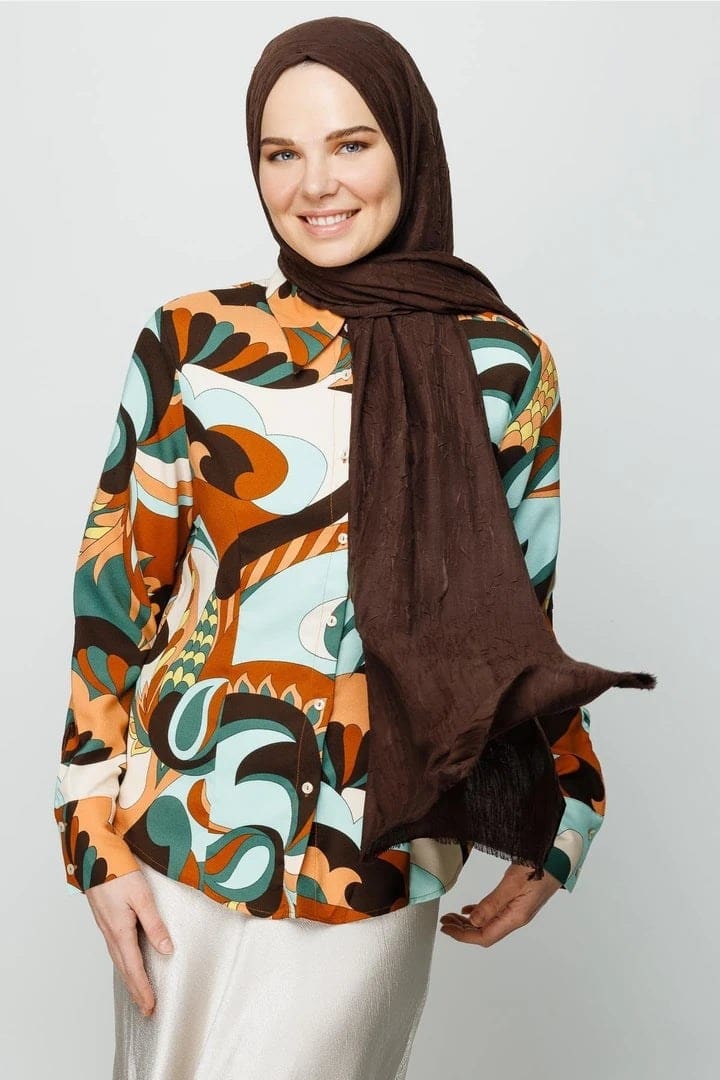 Acı Kahve Bambu Şal · görsel 2