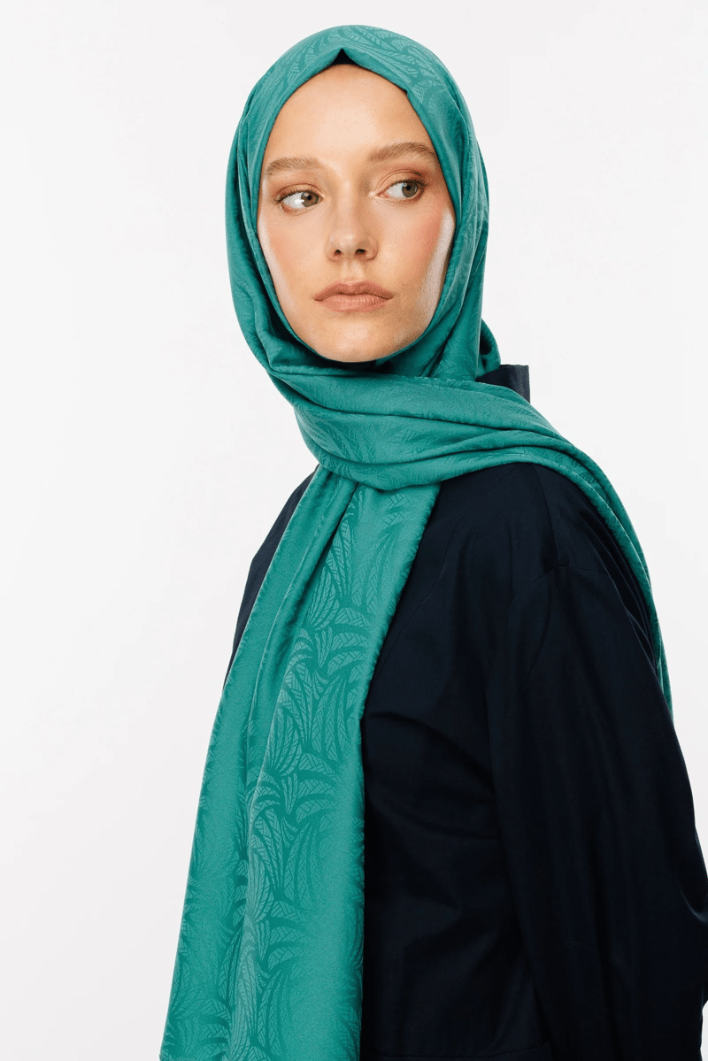 Mint Yeşili Artemis Desen İpeksi Jakar Şal · görsel 3