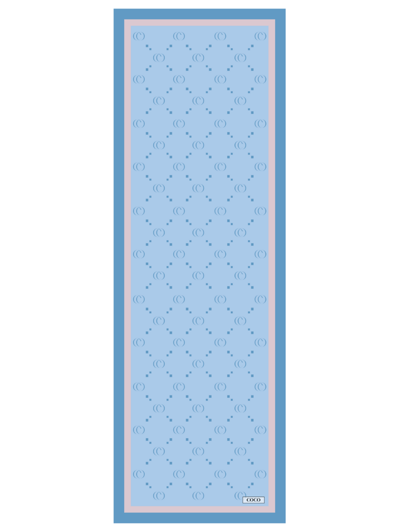 Baby Blue COCO Desen Şal · Pamuk · görsel 4