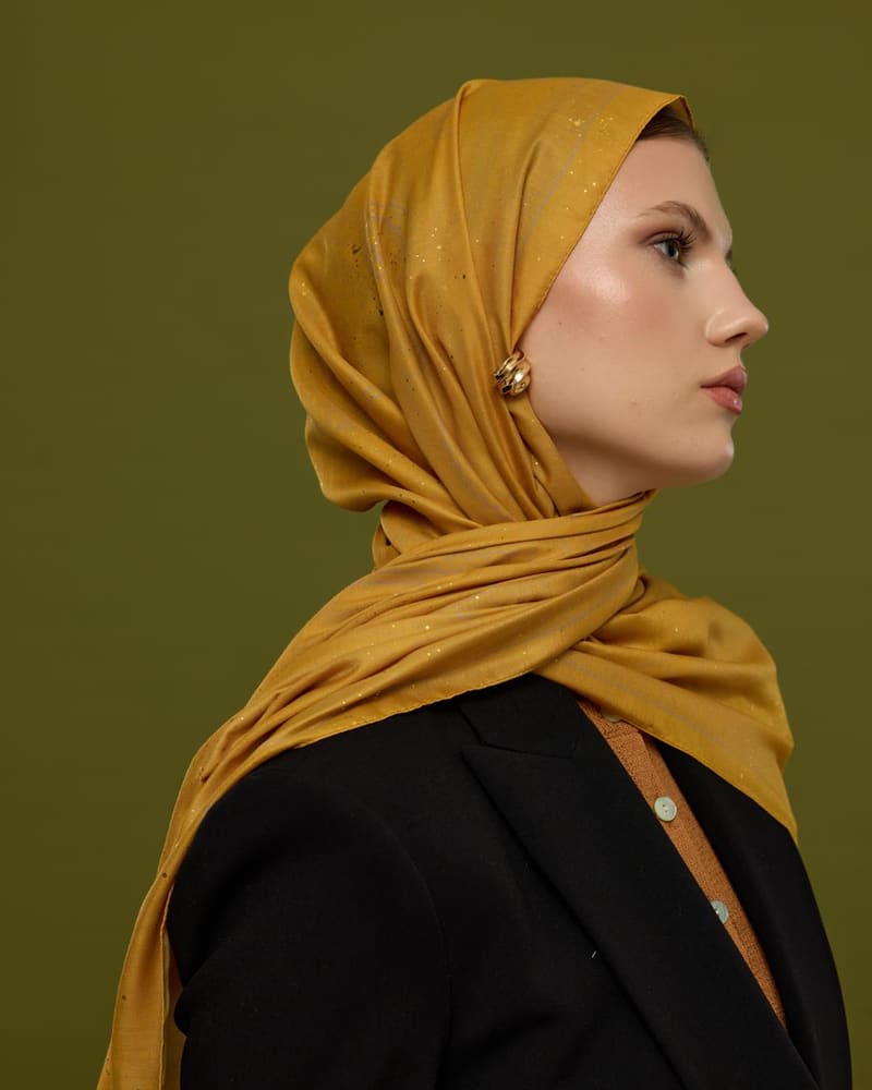 Bal Revanı & Kumral Toprak Hürrem Desen Şal - 48 · İpeksi Jakar · görsel 2