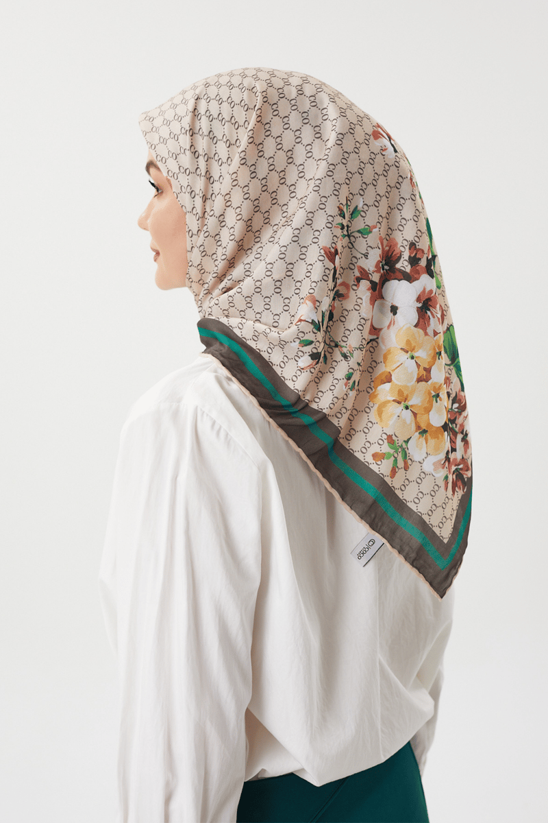 Bej - Rose Pamuk Eşarp · görsel 4