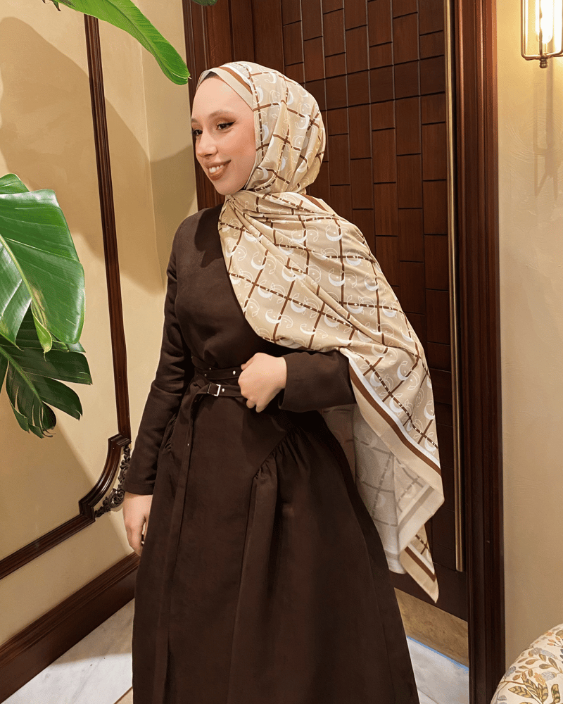 Bej Royal Vual İpek Şal · görsel 3