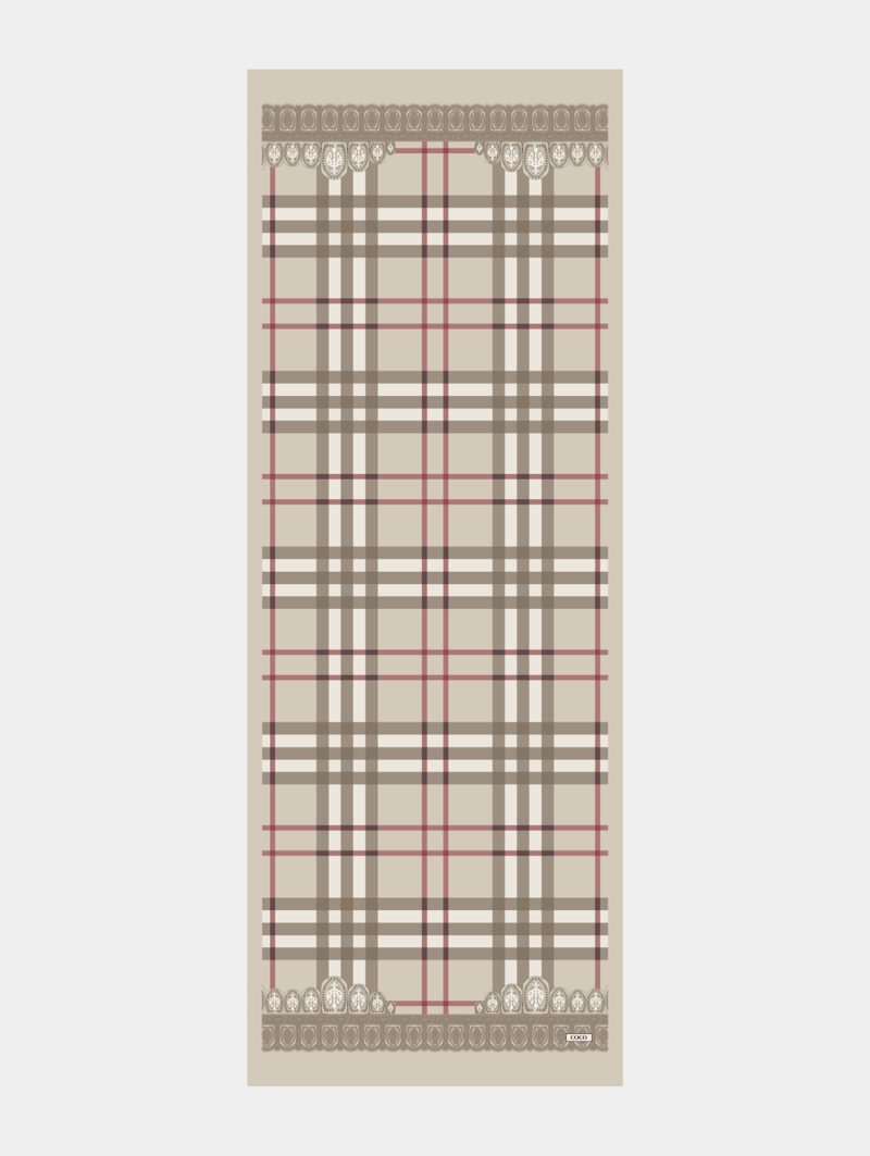 Busenur'un Bej Tartan Desen Şal Tercihi · görsel 5