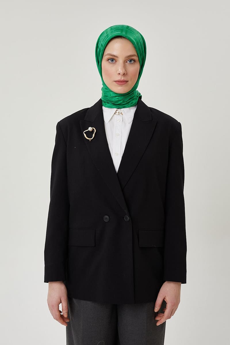 Benetton F Desen Parlak Jakar Eşarp · görsel 4