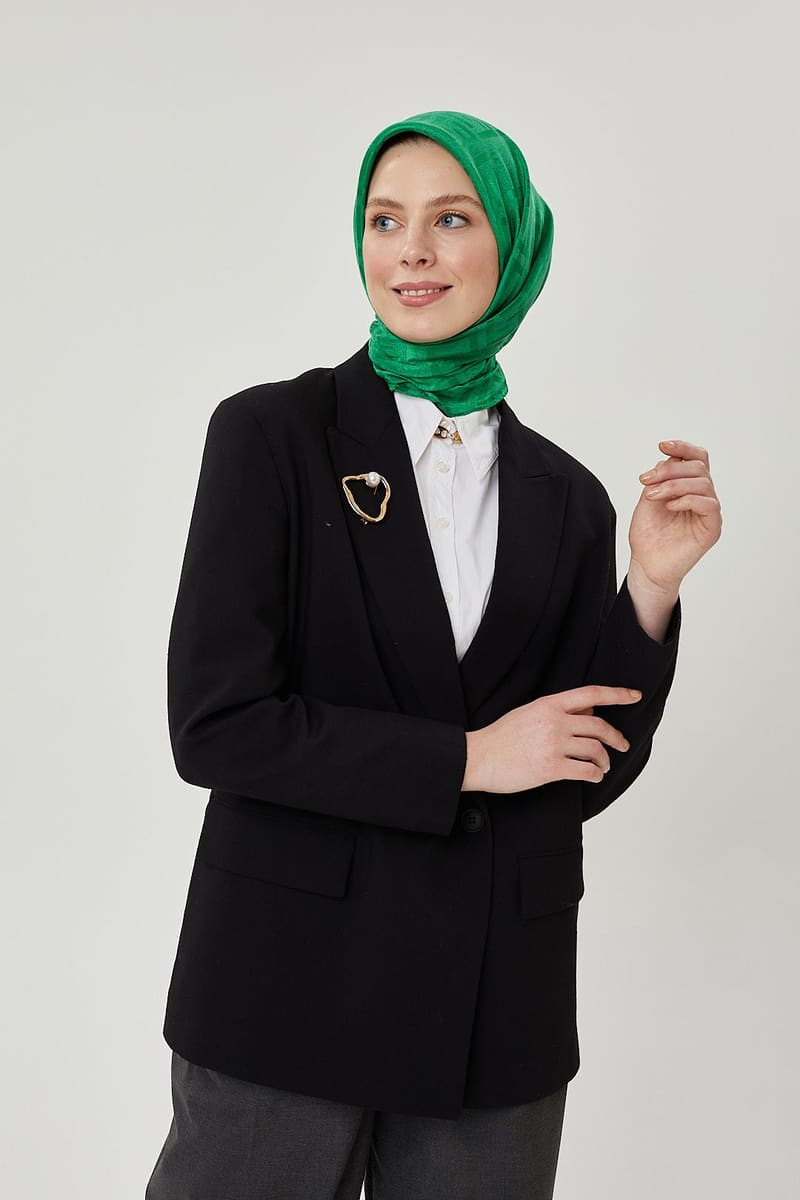 Benetton F Desen Parlak Jakar Eşarp · görsel 3