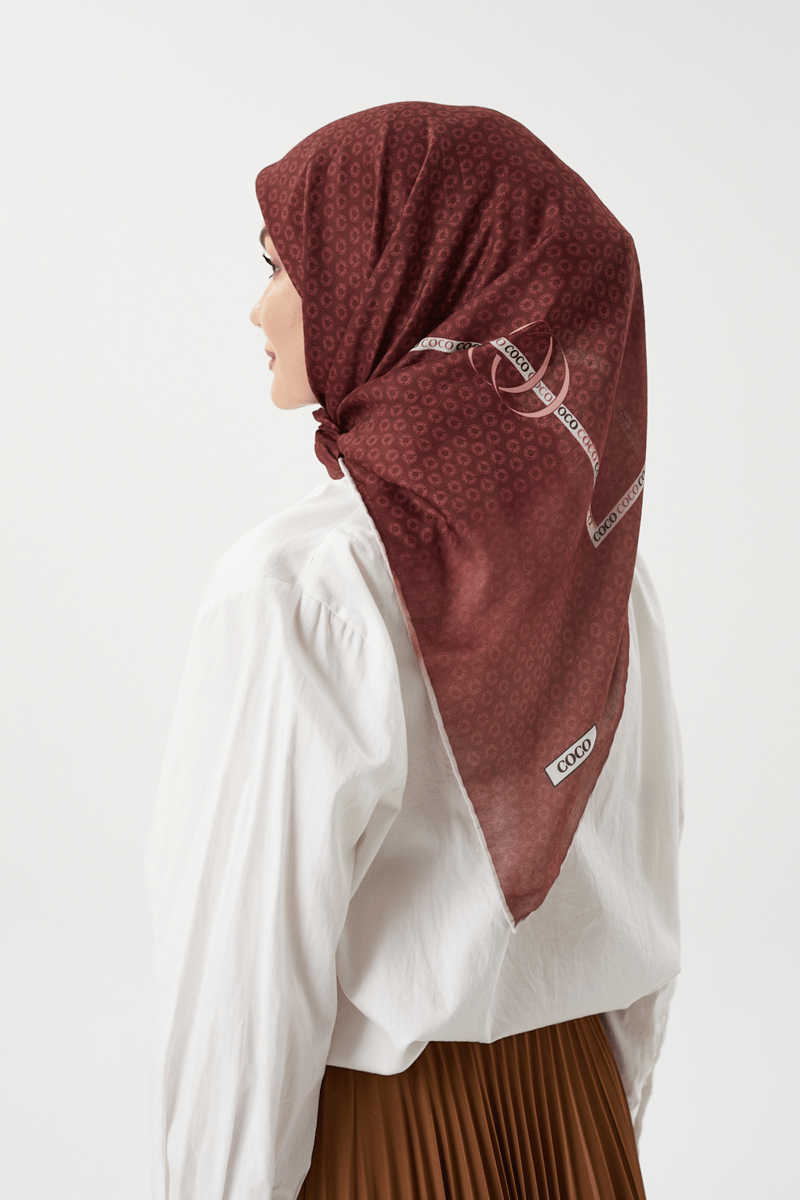 Bordo - Morocco Pamuk Eşarp · görsel 3