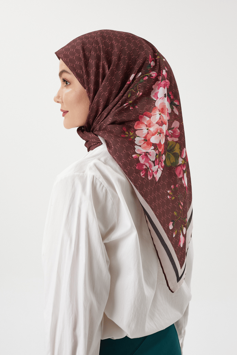 Bordo - Rose Pamuk Eşarp · görsel 4