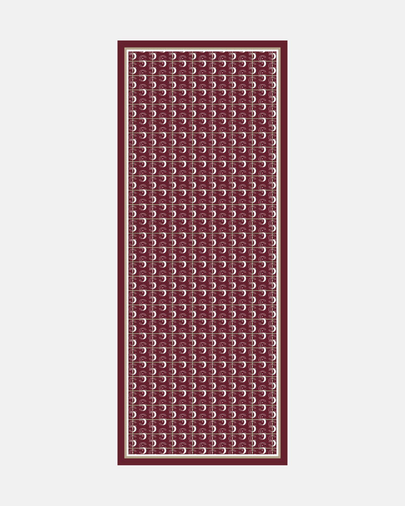 Bordo Royal Vual İpek Şal · görsel 5