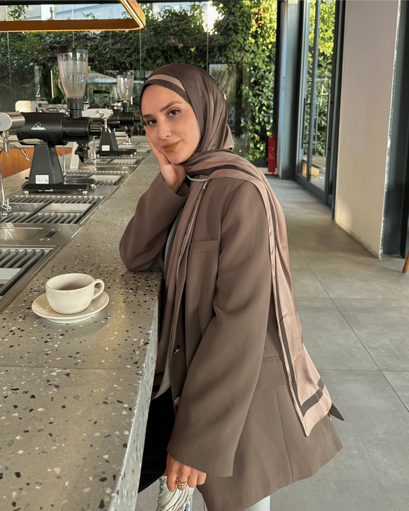 Brown Degrade Desen Şal · görsel 2