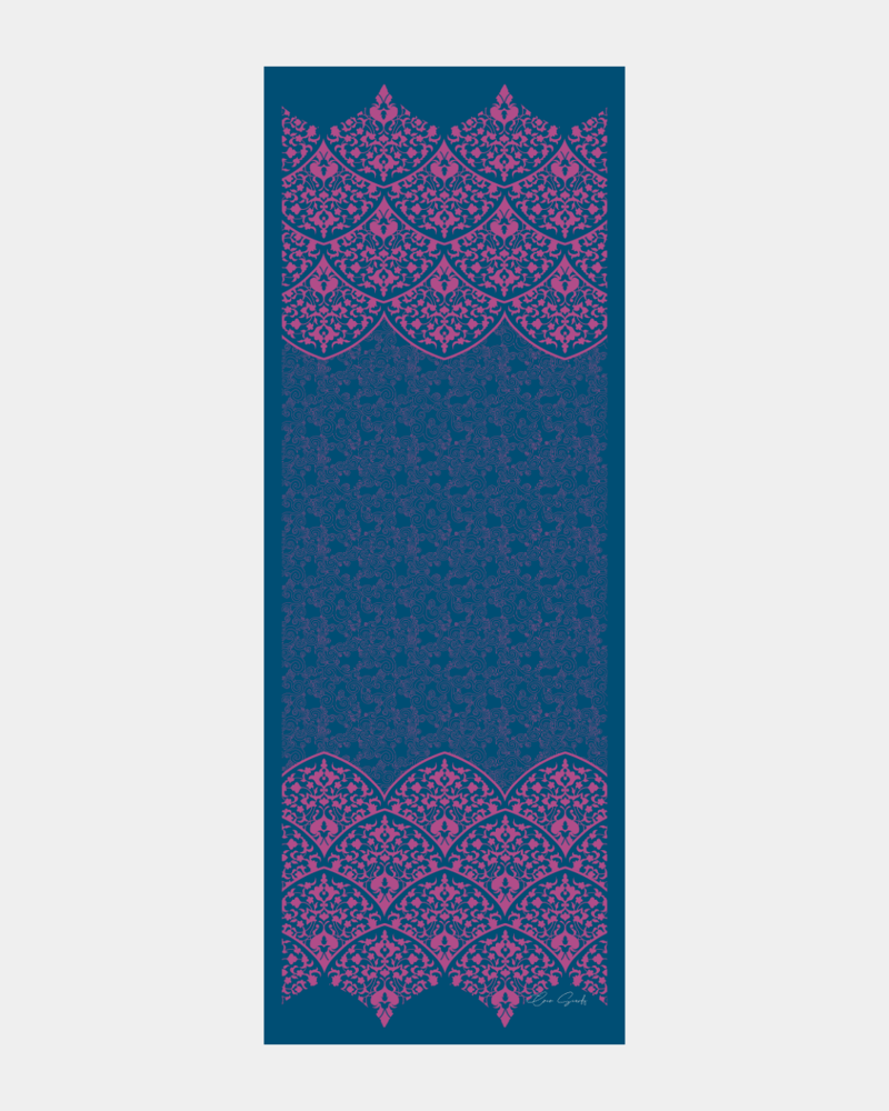 Çini Mavisi & Şakayık Pembesi Saraylı Desen Şal - 05 · görsel 6