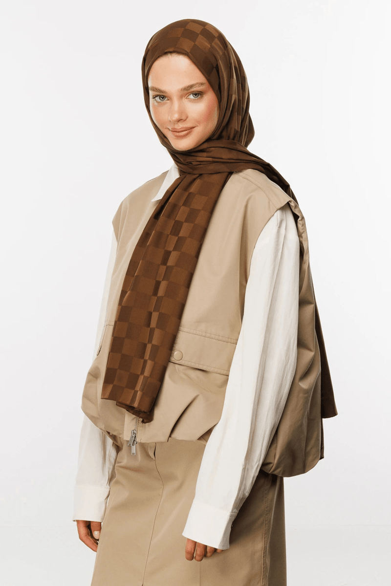 Bitter Dama Desen İpeksi Jakar Şal · görsel 2