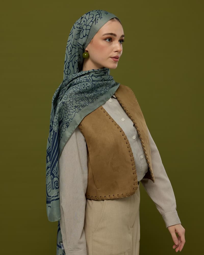 Duman & Lacivert Harem Rüyası Desen Şal - 70 · görsel 6