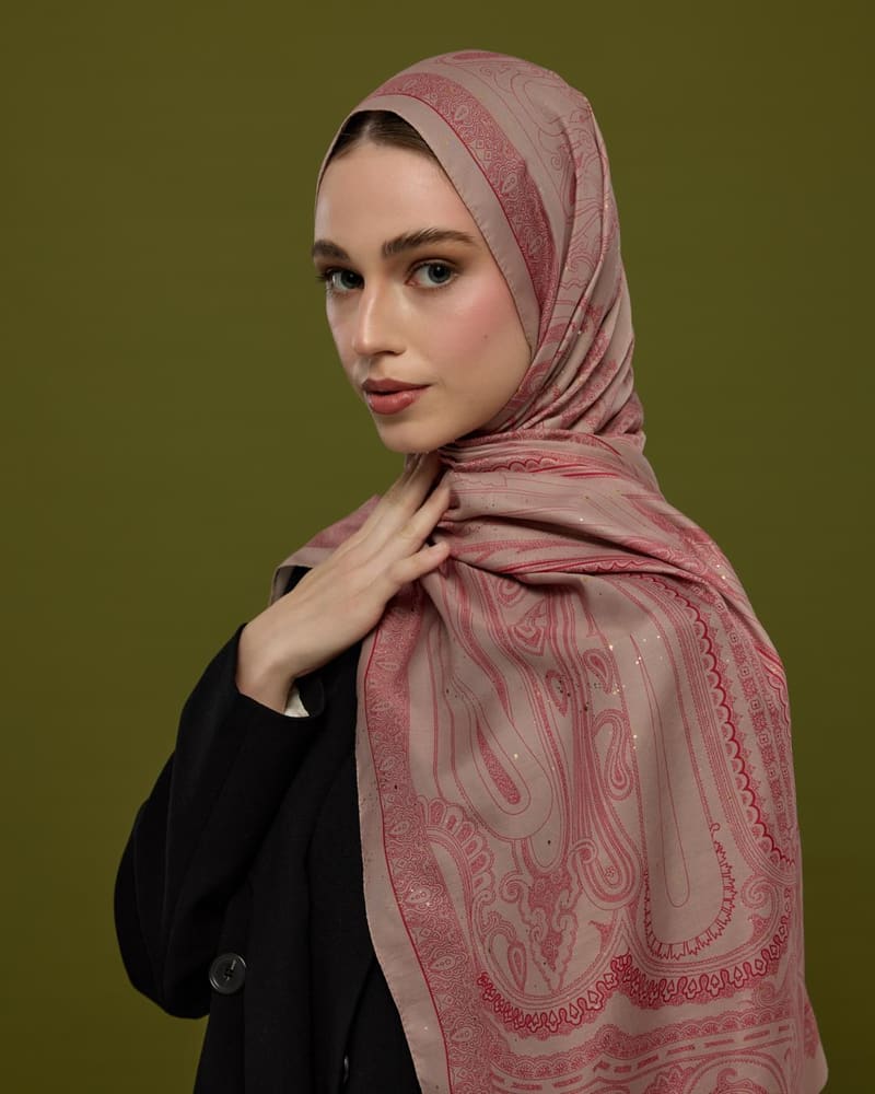 Fildişi & Gülkurusu Hürrem Desen Şal - 10 · görsel 3