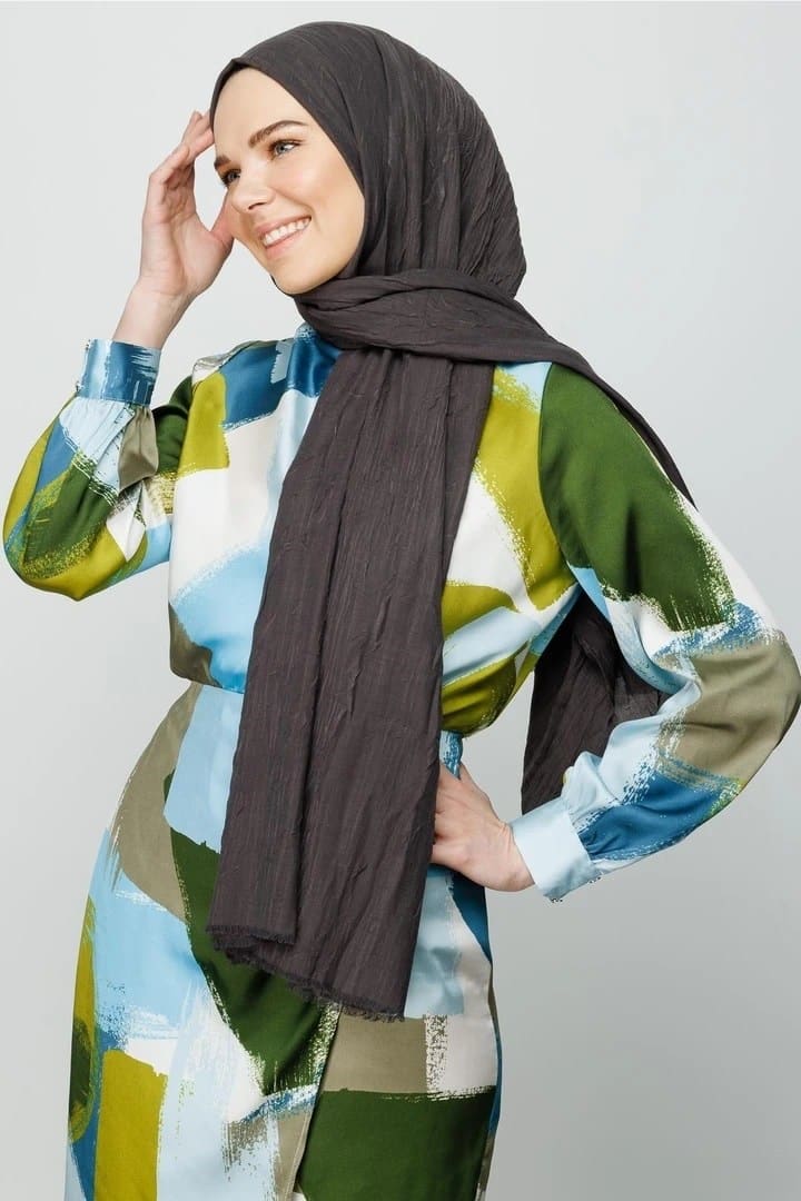 Koyu Füme Bambu Şal · görsel 3