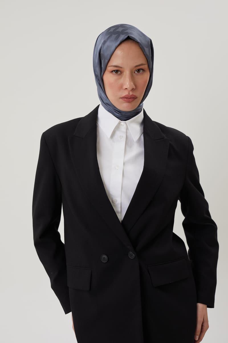 Füme Rise Desen Jakar Şal · İpeksi Jakar · görsel 2