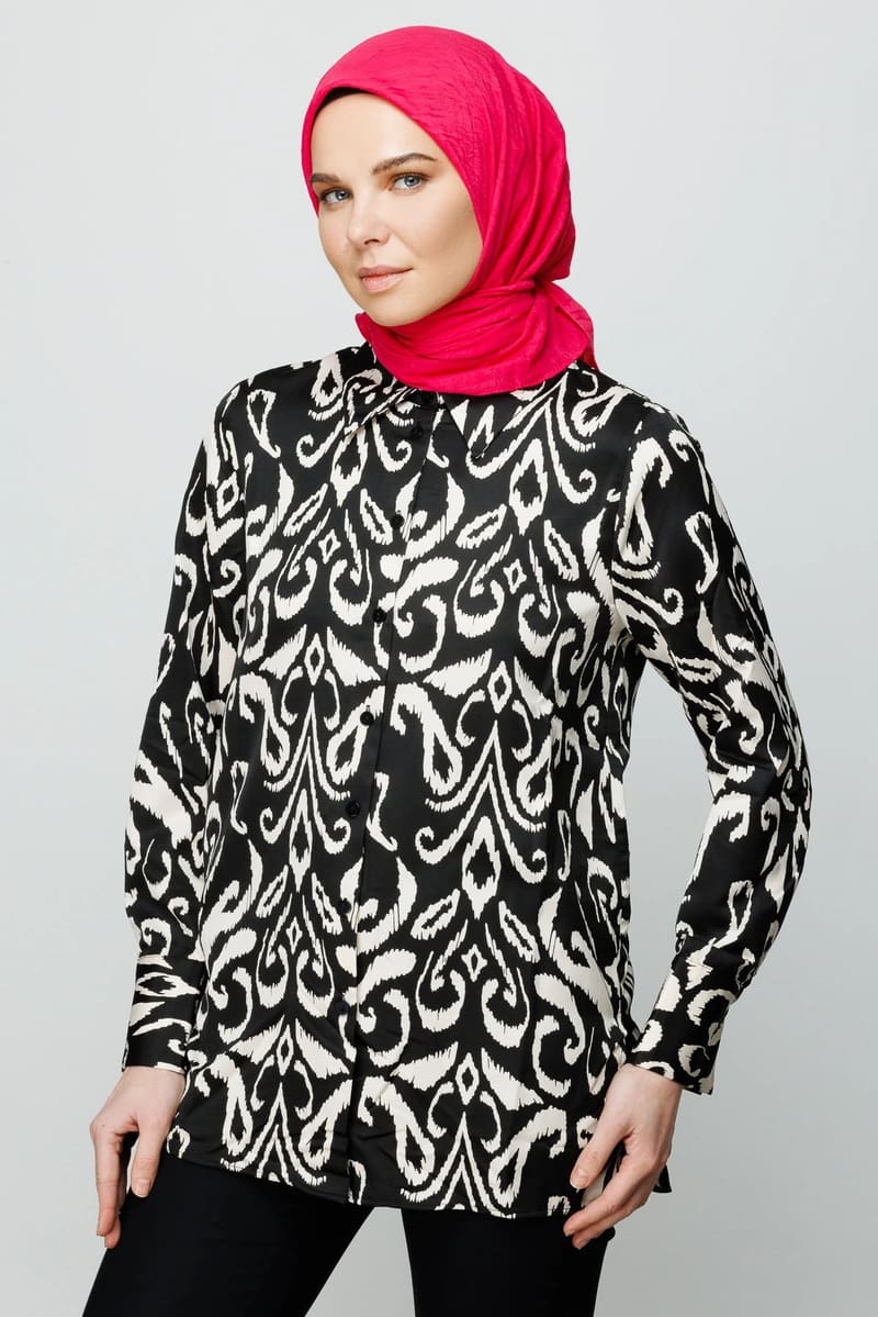Fuşya Bambu Eşarp · görsel 2