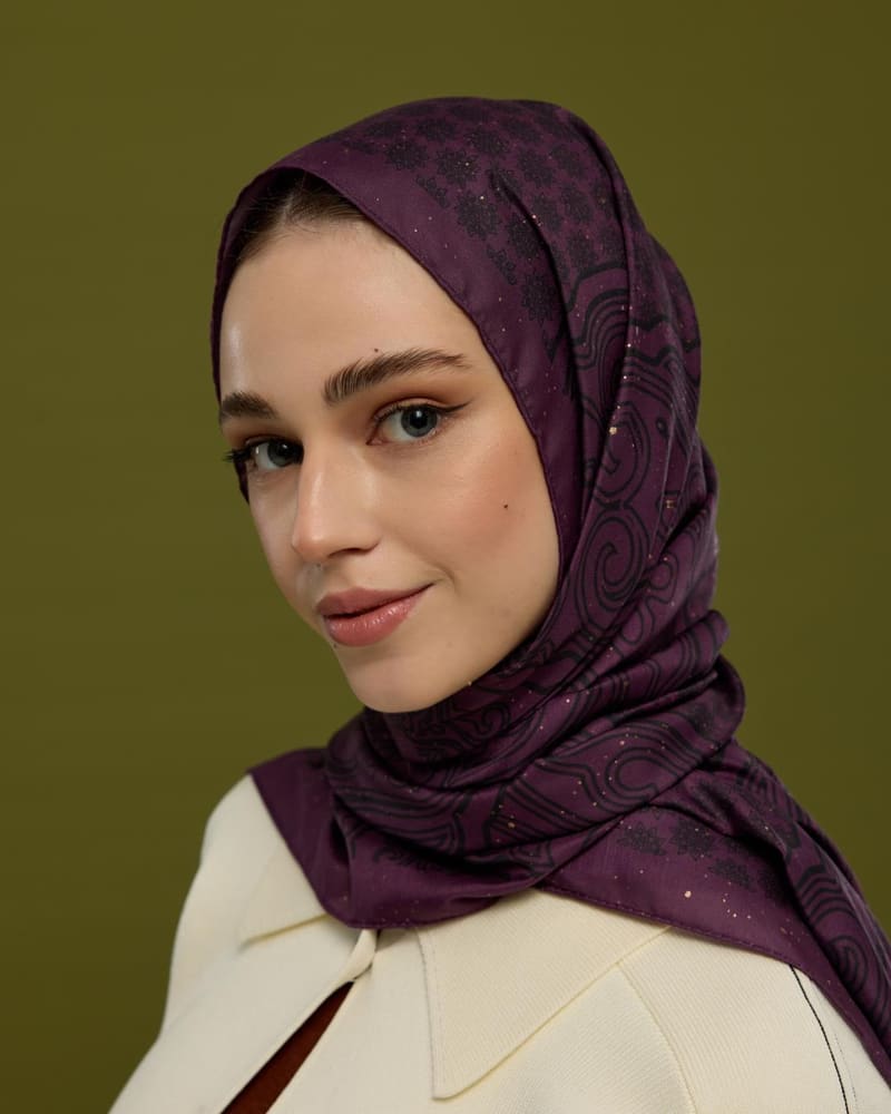 Gece & Mürdüm Bala Hatun Desen Şal - 76 · görsel 2