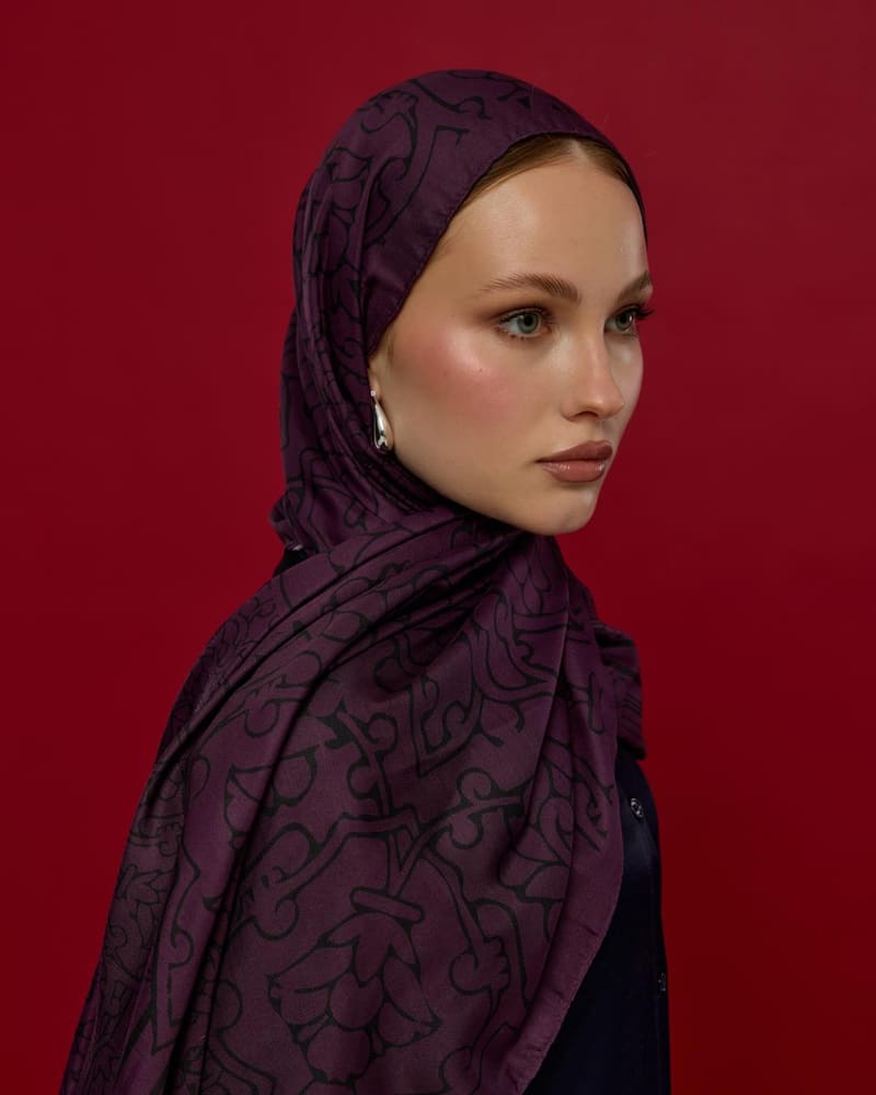 Gece & Mürdüm Harem Rüyası Desen Şal - 76 · görsel 2