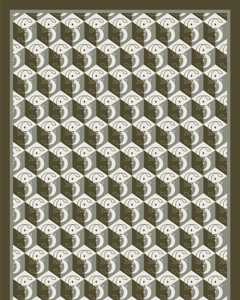 Haki Icon Vual İpek Şal · görsel 4