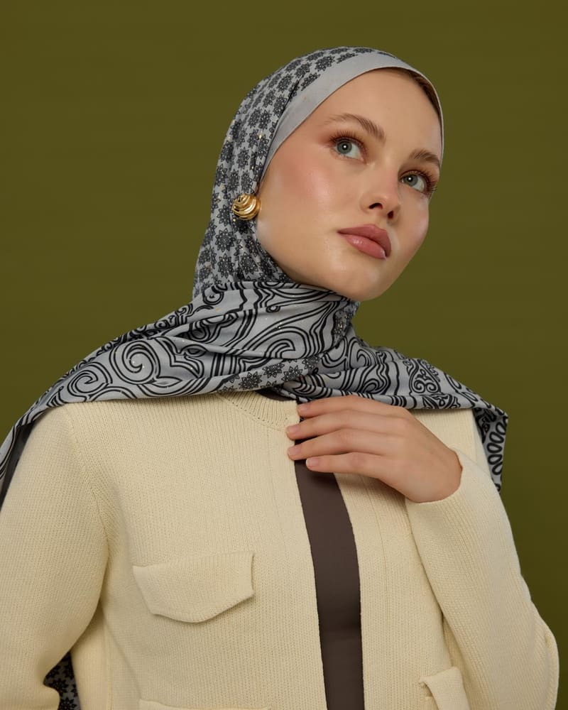 İnci & Siyah Bala Hatun Desen Şal - 66 · görsel 2
