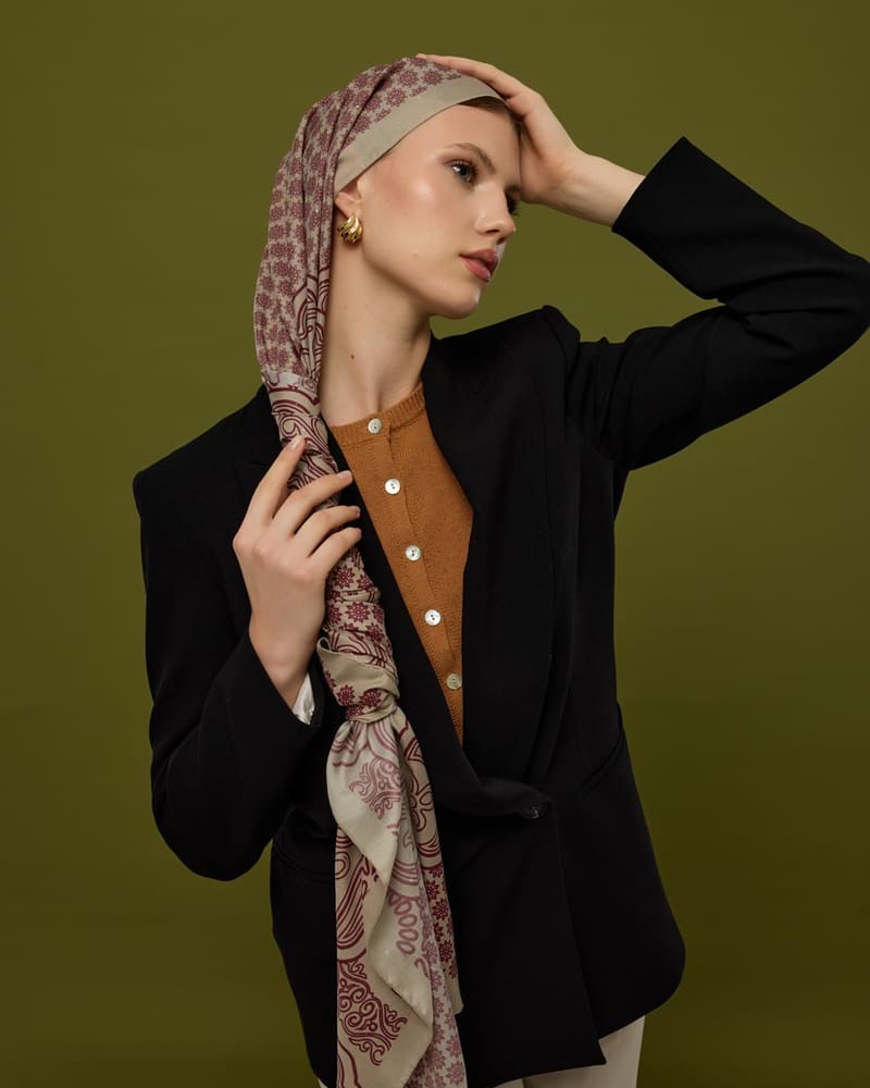 İnci Taşı & Tarçın Kabuk Bala Hatun Desen Şal - 12 · görsel 5