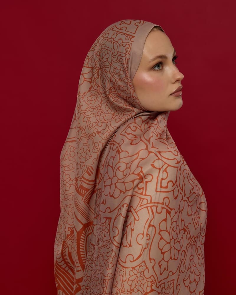 Krem Gölgesi & Kiremit Harem Rüyası Desen Şal - 30 · görsel 2