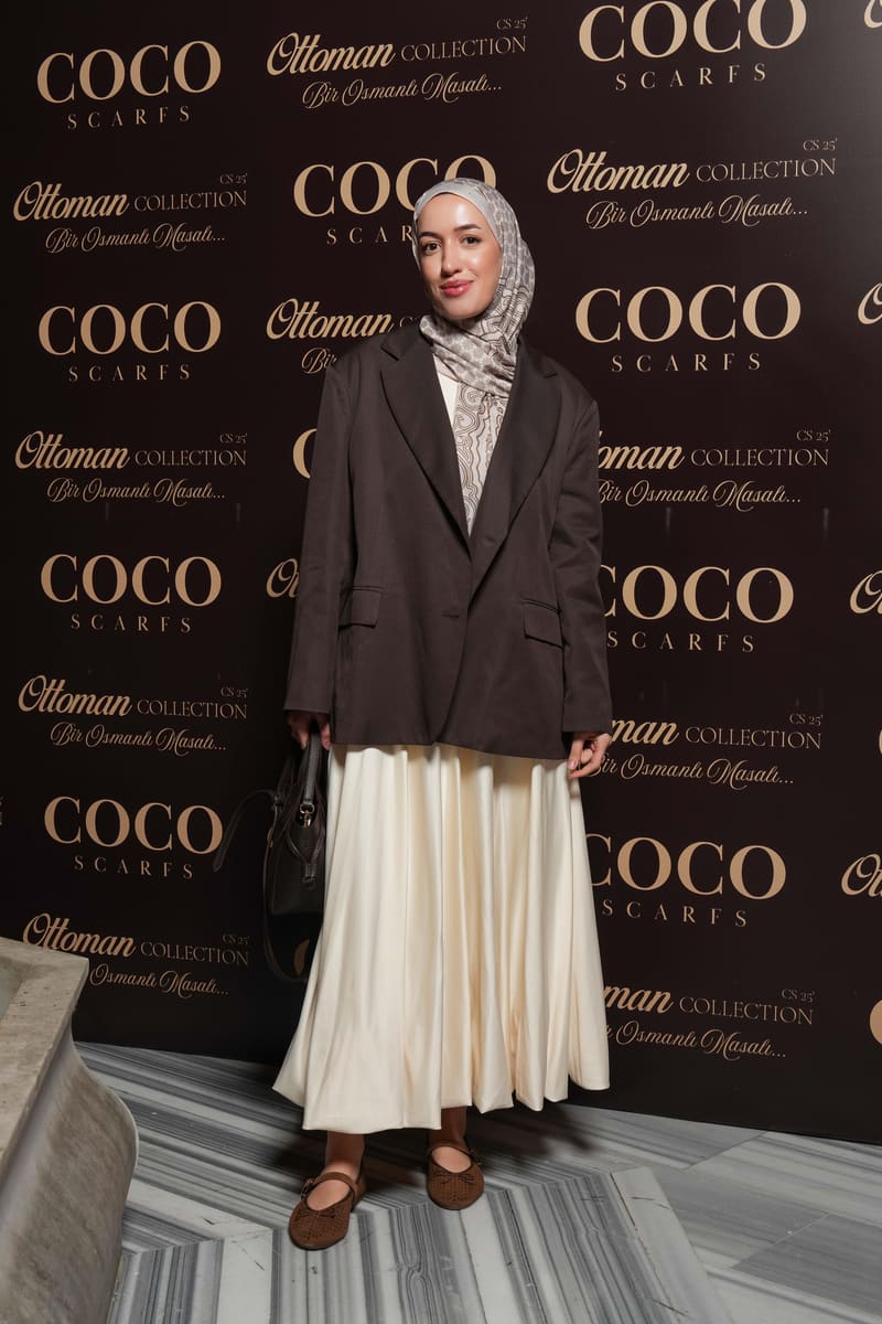 Krem & Toprak Bala Hatun Desen Şal - 16 · görsel 4