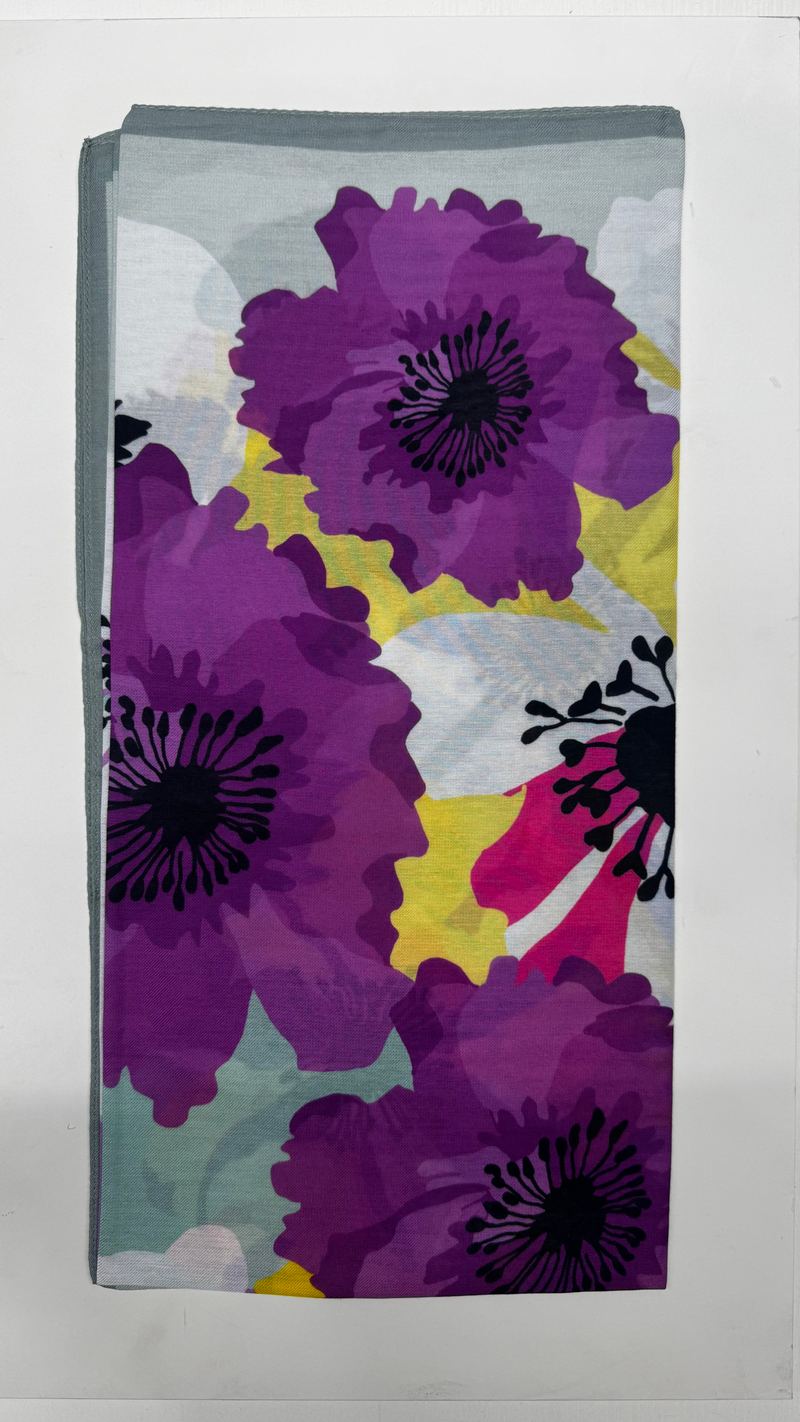 Küf & Pastel Yeşil - Garden Pamuk Eşarp · görsel 2