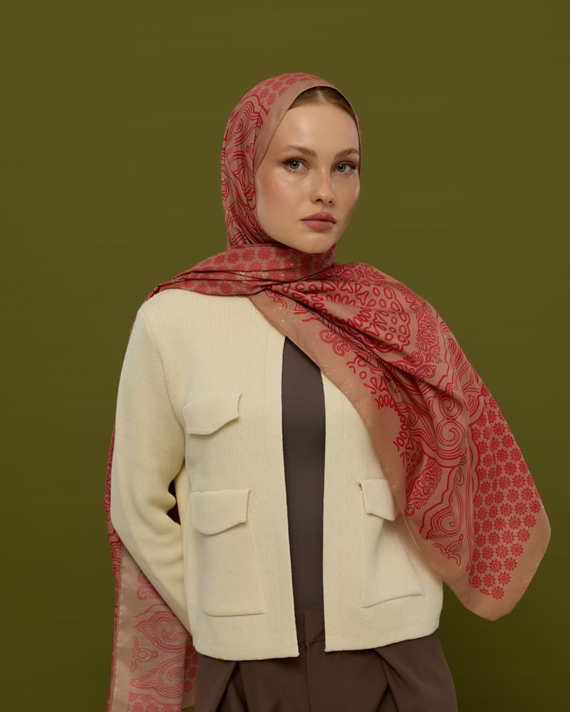 Kum Beji & Nar Çiçeği Bala Hatun Desen Şal - 08 · görsel 3