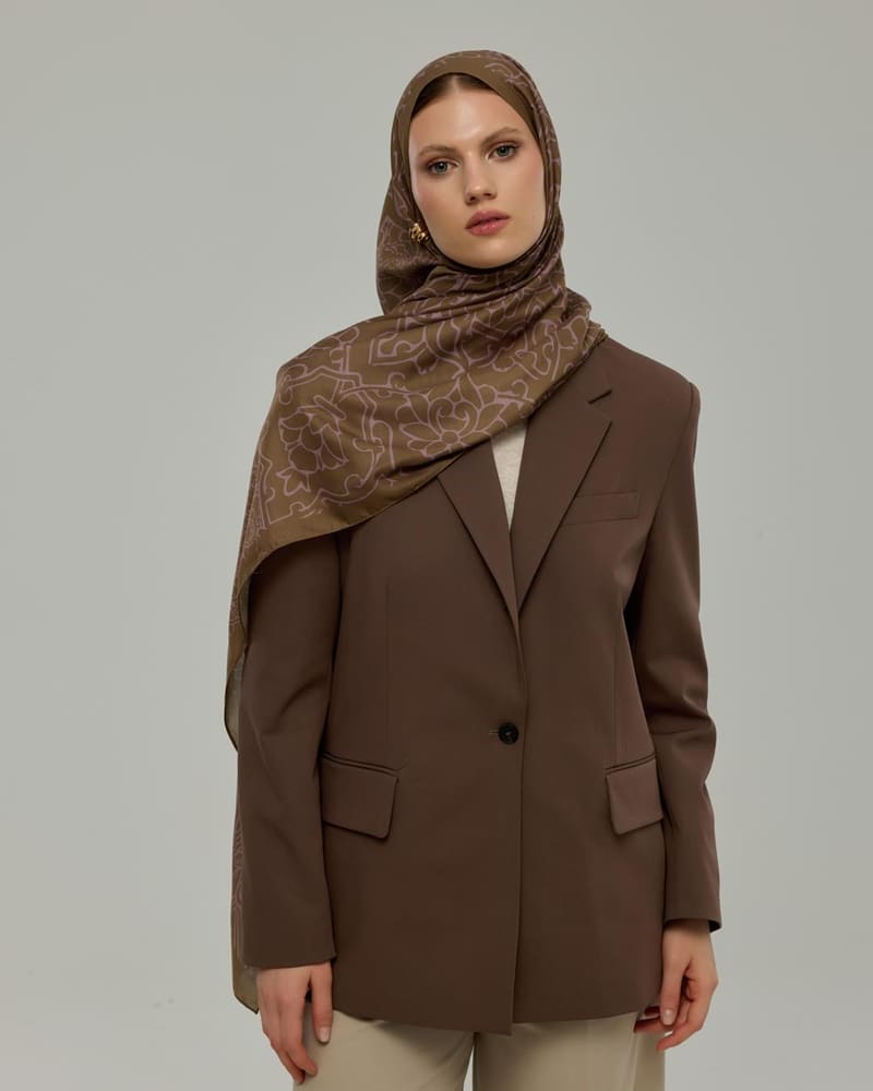 Kumral & Leylak Gölgüsü Harem Rüyası Desen Şal - 33 · görsel 4